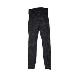 Lululemon Leggings Women 4 Gray Pull On Pants Compression Running Yoga Gym Logo